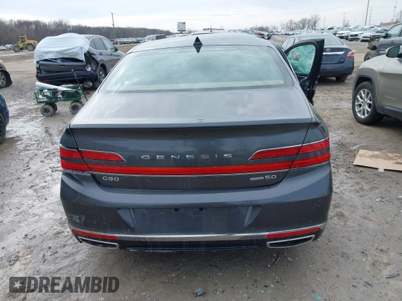 2020 Genesis G90 Ultimate z VIN KMTF54PH1LU081314, wystawiony jako IAAI lot #41642178 z przebiegiem 122 450 mil mil oraz . Historia ofert i sprzedaży dostępna na DreamBid. Obrazek 16.