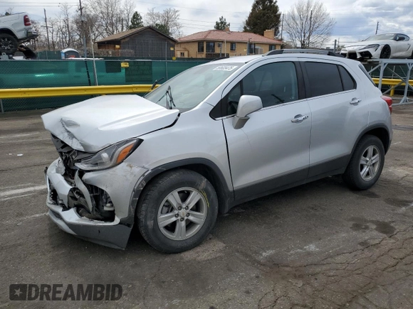 2020 Chevrolet Trax LT with VIN KL7CJLSB2LB009363, listed as a Copart auction lot 50605475 with 56,814 mi miles and Salvage Title. Bid and sale history available at DreamBid. Image 1.