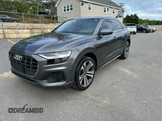 2019 Audi Q8 Premium Plus z VIN WA1BVAF15KD012411, wystawiony jako Copart lot #57753065 z przebiegiem 79 676 mil mil oraz Tytuł czysty. Historia ofert i sprzedaży dostępna na DreamBid. Obrazek 1.