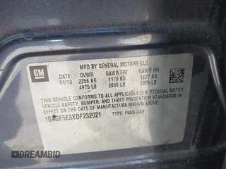 2013 Buick LaCrosse Premium 1 with VIN 1G4GF5E3XDF232021, listed as a IAAI auction lot 41390590 with 169,458 mi miles and . Bid and sale history available at DreamBid. Image 9.