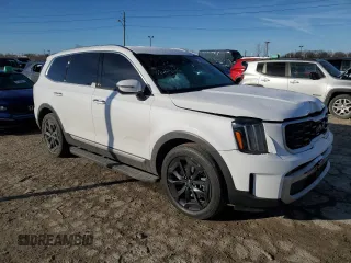 2023 Kia Telluride S with VIN 5XYP6DGC7PG346152, listed as a Copart auction lot 47249235 with 27,096 mi miles and Salvage Title. Bid and sale history available at DreamBid. Image 4.
