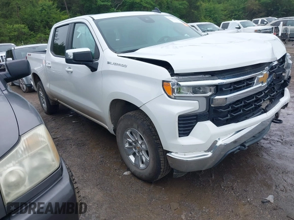2025 Chevrolet Silverado 1500 LT z VIN 1GCUKDED4SZ123636, wystawiony jako IAAI lot #42216309 z przebiegiem 29 832 mil mil oraz . Historia ofert i sprzedaży dostępna na DreamBid. Obrazek 1.