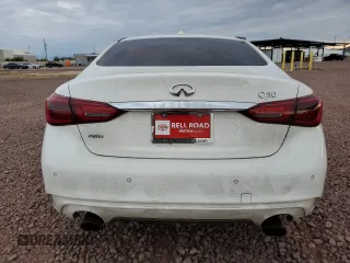 2021 Infiniti Q50 Luxe with VIN JN1EV7BR4MM752782, listed as a Copart auction lot 56160595 with 69,186 mi miles and Salvage title. Bid and sale history available at DreamBid. Image 6.