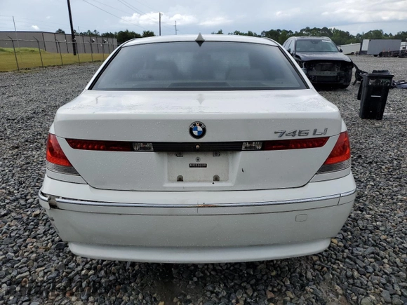 2004 BMW 7 Series 745Li with VIN WBAGN63494DS47871, listed as a Copart auction lot 60128164 with Not provided miles and Salvage title. Bid and sale history available at DreamBid. Image 6.
