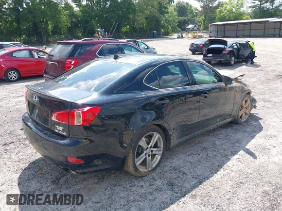2011 Lexus IS 250 with VIN JTHBF5C22B5152447, listed as a IAAI auction lot 42445752 with 194,655 mi miles and . Bid and sale history available at DreamBid. Image 4.