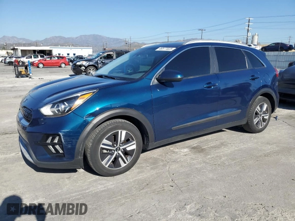 2020 Kia Niro LXS with VIN KNDCB3LC0L5448941, listed as a Copart auction lot 46577025 with 123,042 mi miles and Salvage Title. Bid and sale history available at carsss.com. Image 1.