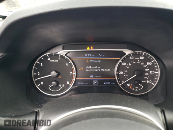2022 Nissan Altima SV z VIN 1N4BL4DV8NN348514, wystawiony jako Copart lot #57831685 z przebiegiem 32 824 mil mil oraz Szkoda całkowita • Salvage title. Historia ofert i sprzedaży dostępna na DreamBid. Obrazek 9.
