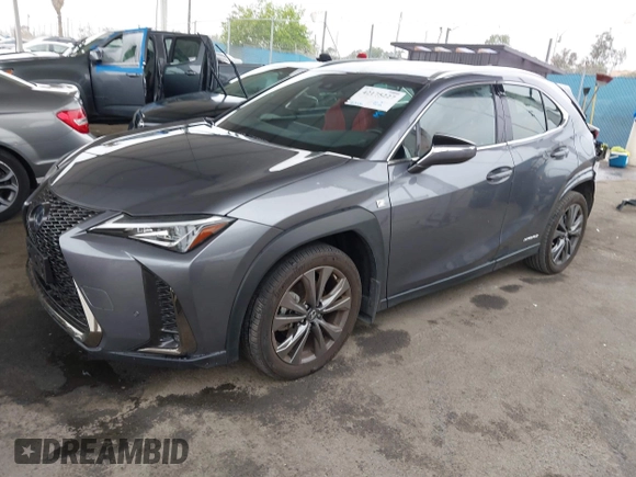 2020 Lexus UX 250h F Sport with VIN JTHR9JBH0L2025493, listed as a IAAI auction lot 42175227 with 18,315 mi miles and . Bid and sale history available at DreamBid. Image 18.