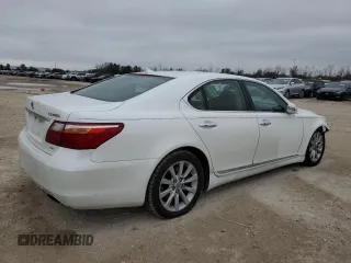2012 Lexus LS 460 with VIN JTHCL5EF2C5015183, listed as a Copart auction lot 45860465 with 127,876 mi miles and Salvage title. Bid and sale history available at DreamBid. Image 3.