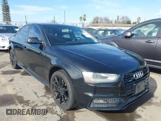 2015 Audi A4 Premium with VIN WAUBFAFLXFN000532, listed as a IAAI auction lot 41593806 with 99,565 mi miles. Bid and sale history available at carsss.com. Image 1.