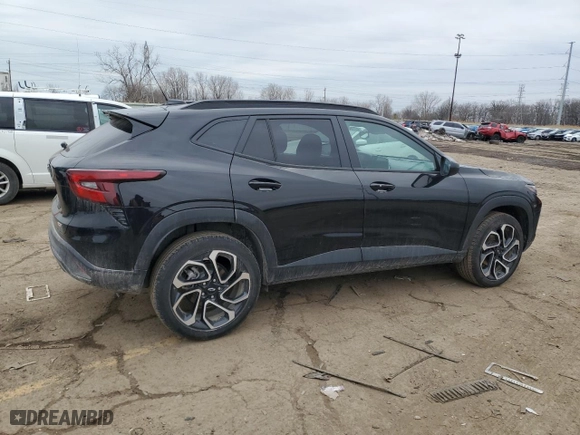 2025 Chevrolet Trax 2RS with VIN KL77LJEP4SC137152, listed as a Copart auction lot 47768905 with 4,663 mi miles and Salvage Title. Bid and sale history available at carsss.com. Image 3.