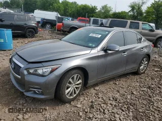 2015 Infiniti Q50 Premium with VIN JN1BV7ARXFM421115, listed as a Copart auction lot 60875545 with 84,549 mi miles and Salvage title. Bid and sale history available at DreamBid. Image 1.