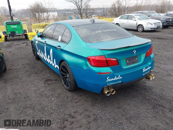 2013 BMW 5 Series 550i with VIN WBAFR9C52DDX79795, listed as a IAAI auction lot 41868996 with 155,783 mi miles and . Bid and sale history available at carsss.com. Image 3.