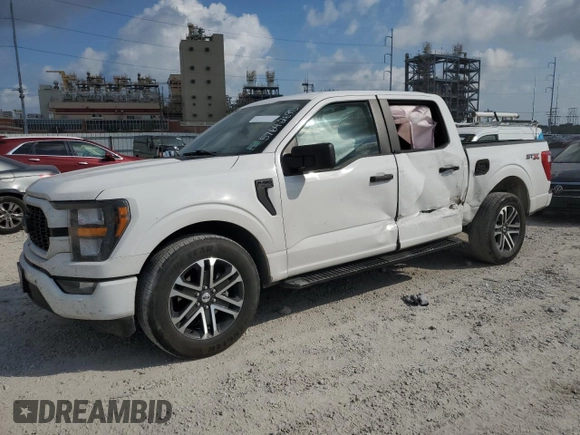 2023 Ford F-150 XL with VIN 1FTEW1CP4PKE60313, listed as a Copart auction lot 57642695 with 47,993 mi miles and Salvage title. Bid and sale history available at DreamBid. Image 1.