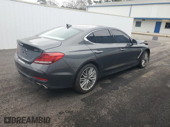 2020 Genesis G70 2.0T with VIN KMTG64LA7LU050255, listed as a Copart auction lot 42339465 with 53,377 mi miles and Clean title. Bid and sale history available at DreamBid. Image 3.