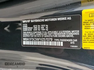 2015 BMW 2 Series 228i with VIN WBA1F5C56FV257079, listed as a Copart auction lot 43387125 with 155,027 mi miles and Salvage Title. Bid and sale history available at carsss.com. Image 12.