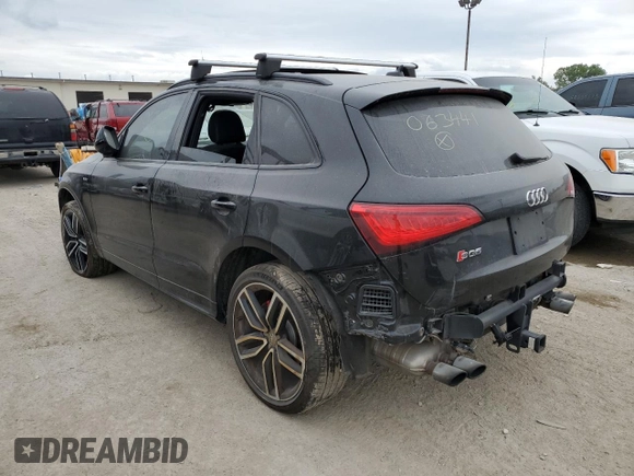 2017 Audi SQ5 Premium Plus with VIN WA1CCAFP4HA063441, listed as a Copart auction lot 57372523 with 104,066 mi miles. Bid and sale history available at carsss.com. Image 2.