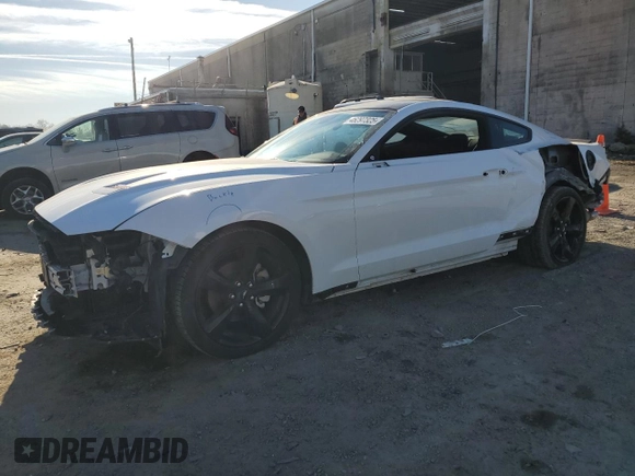 2023 Ford Mustang EcoBoost with VIN 1FA6P8TH2P5107141, listed as a Copart auction lot 46297325 with 26,459 mi miles and Salvage Title. Bid and sale history available at carsss.com. Image 1.