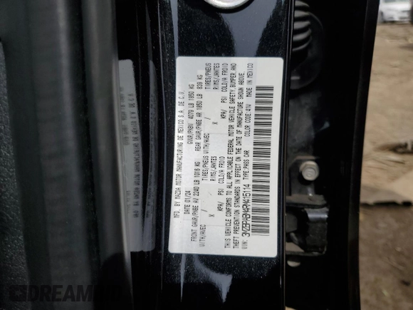 2024 Mazda 3 S Select Sport with VIN 3MZBPABM4RM415114, listed as a Copart auction lot 53247415 with 29,848 mi miles and Salvage title. Bid and sale history available at DreamBid. Image 12.