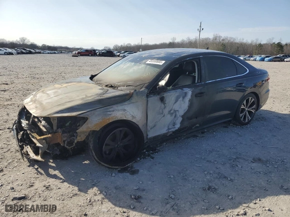 2021 Volkswagen Passat 2.0T SE with VIN 1VWSA7A3XMC009104, listed as a Copart auction lot 45550885 with 0 mi miles and Salvage Title. Bid and sale history available at carsss.com. Image 1.
