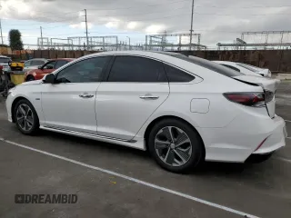 2018 Hyundai Sonata Hybrid Limited with VIN KMHE34L35JA083412, listed as a Copart auction lot 43350195 with 106,217 mi miles and Clean Title. Bid and sale history available at carsss.com. Image 2.
