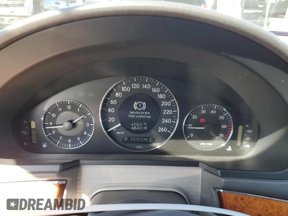2005 Mercedes-Benz E 320 with VIN WDBUF65J05A610758, listed as a Copart auction lot 50270835 with 74,703 mi miles and Salvage Title. Bid and sale history available at DreamBid. Image 9.
