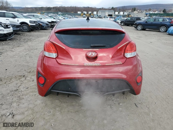 2014 Hyundai Veloster Turbo with VIN KMHTC6AE8EU198906, listed as a Copart auction lot 48309475 with 109,993 mi miles and Salvage Title. Bid and sale history available at carsss.com. Image 6.