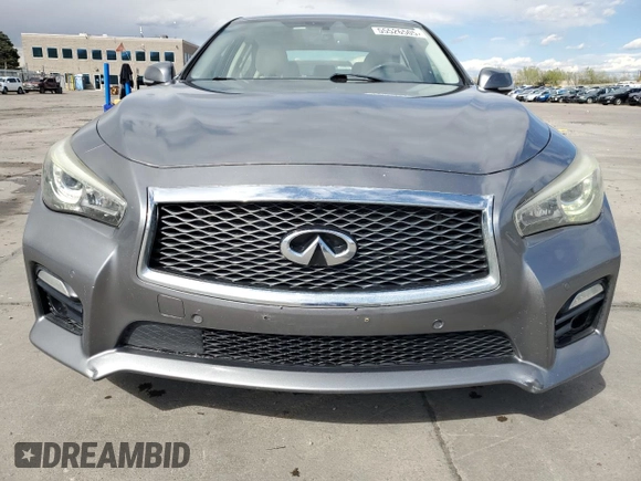 2015 Infiniti Q50 Premium with VIN JN1BV7AR7FM392009, listed as a Copart auction lot 55526505 with 110,884 mi miles and Salvage title. Bid and sale history available at DreamBid. Image 5.