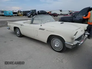 1957 Ford Thunderbird with VIN C7FH382576, listed as a Copart auction lot 75124844 with 22,465 mi miles and Salvage Title. Bid and sale history available at DreamBid. Image 4.