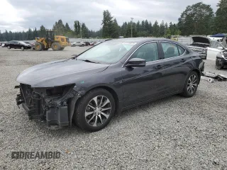 2015 Acura TLX Technology with VIN 19UUB1F55FA003713, listed as a Copart auction lot 61175075 with 108,605 mi miles and Salvage title. Bid and sale history available at DreamBid. Image 1.