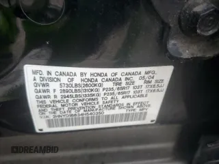 2004 Acura MDX Touring Pkg w/Navigation with VIN 2HNYD18834H540350, listed as a Copart auction lot 45249825 with 163,157 mi miles and Salvage Title. Bid and sale history available at carsss.com. Image 13.