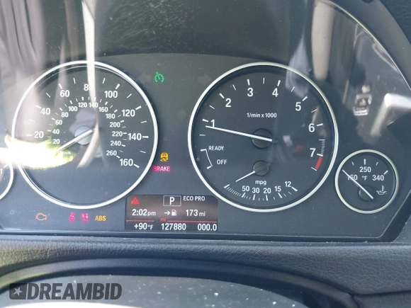 2015 BMW 3 Series 328i with VIN WBA3C1C58FK123489, listed as a IAAI auction lot 42026400 with 127,880 mi miles and . Bid and sale history available at carsss.com. Image 7.