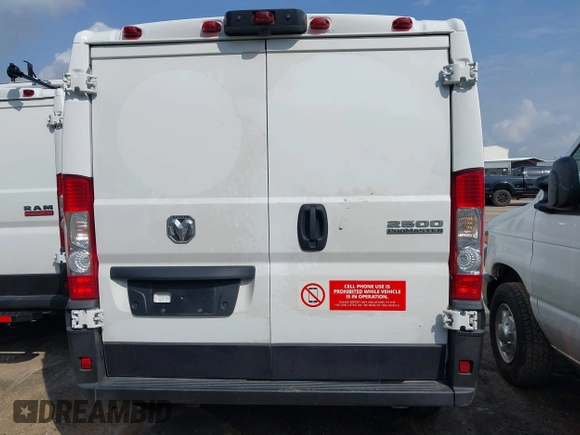 2023 Ram ProMaster Cargo with VIN 3C6LRVVG2PE596243, listed as a IAAI auction lot 42069331 with 9,332 mi miles and . Bid and sale history available at DreamBid. Image 17.