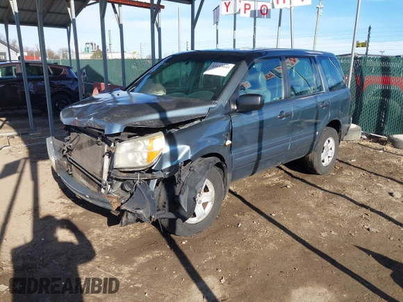 2006 Honda Pilot LX with VIN 2HKYF18156H542940, listed as a IAAI auction lot 41653949 with 152,321 mi miles and . Bid and sale history available at DreamBid. Image 19.