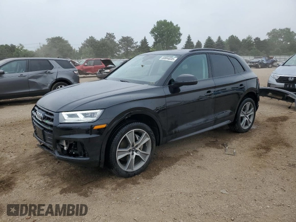 2020 Audi Q5 Premium Plus with VIN WA1BNAFY4L2065613, listed as a Copart auction lot 60804035 with 52,698 mi miles and Salvage title. Bid and sale history available at DreamBid. Image 1.