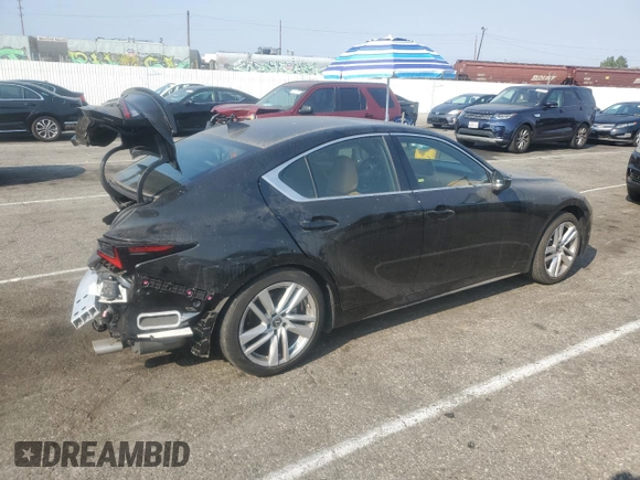 2022 Lexus IS with VIN JTHAA1D28N5118132, listed as a Copart auction lot 85524764 with 11,291 mi miles and Salvage Title. Bid and sale history available at carsss.com. Image 3.