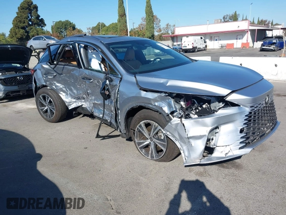 2024 Lexus RX 350 with VIN JTJCHMAA2R2020186, listed as a IAAI auction lot 40822228 with 3,508 mi miles and . Bid and sale history available at DreamBid. Image 1.