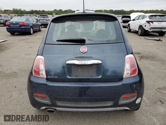 2014 FIAT 500 Sport with VIN 3C3CFFBR8ET195256, listed as a Copart auction lot 71742054 with 62,421 mi miles and Salvage Title. Bid and sale history available at carsss.com. Image 6.