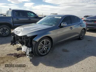 2015 Infiniti Q50 Premium with VIN JN1BV7AP0FM342695, listed as a Copart auction lot 50739825 with 96,921 mi miles and Salvage Title. Bid and sale history available at carsss.com. Image 1.
