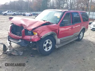 2003 Ford Expedition Eddie Bauer with VIN 1FMFU17L63LC52810, listed as a IAAI auction lot 41127759 with 1 mi miles. Bid and sale history available at carsss.com. Image 2.
