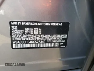 2024 BMW 7 Series 740i xDrive z VIN WBA33EH04RCS76342, wystawiony jako Copart lot #80590224 z przebiegiem 8 065 mil mil oraz Czysty tytuł • Clean title. Historia ofert i sprzedaży dostępna na DreamBid. Obrazek 12.