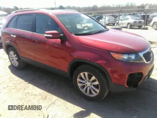 2011 Kia Sorento LX with VIN 5XYKT4A25BG087124, listed as a IAAI auction lot 41864172 with 155,452 mi miles. Bid and sale history available at carsss.com. Image 1.