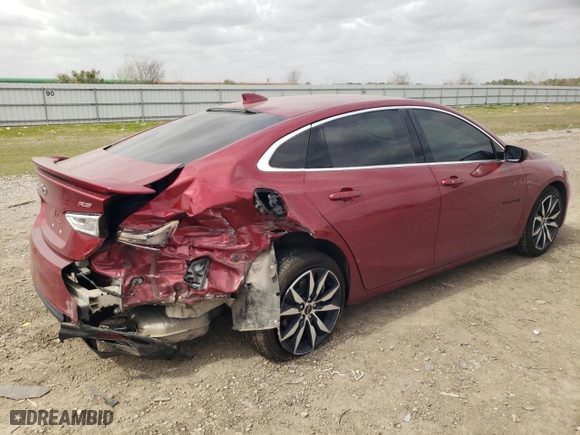 2020 Chevrolet Malibu RS with VIN 1G1ZG5ST1LF066171, listed as a Copart auction lot 48394745 with 34,312 mi miles and Salvage Title. Bid and sale history available at carsss.com. Image 3.