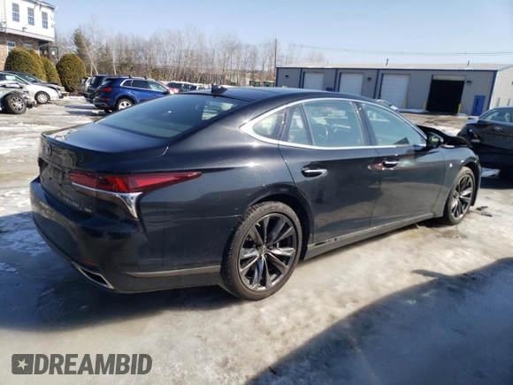 2018 Lexus LS 500 z VIN JTHC51FF4J5001820, wystawiony jako Copart lot #45569585 z przebiegiem 95 505 mil mil oraz Szkody całkowita. Historia ofert i sprzedaży dostępna na DreamBid. Obrazek 3.