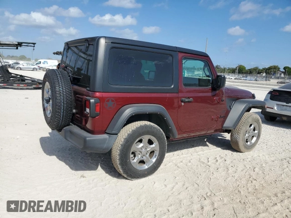 2021 Jeep Wrangler Sport with VIN 1C4GJXAN1MW683604, listed as a Copart auction lot 53838925 with 18,771 mi miles and Salvage title. Bid and sale history available at DreamBid. Image 3.