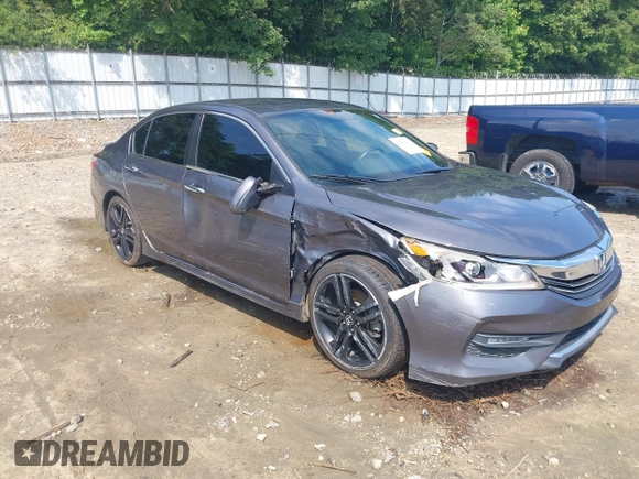 2016 Honda Accord Sport with VIN 1HGCR2F55GA095341, listed as a IAAI auction lot 42475410 with 154,470 mi miles and . Bid and sale history available at DreamBid. Image 1.