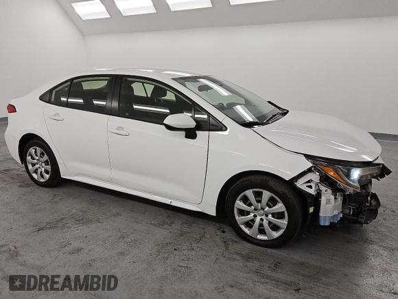 2020 Toyota Corolla LE with VIN JTDEPRAE7LJ025671, listed as a Copart auction lot 77439364 with 75,874 mi miles and Salvage Title. Bid and sale history available at carsss.com. Image 4.