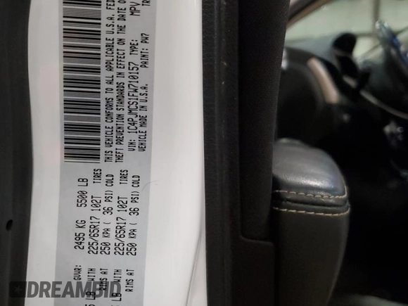 2015 Jeep Cherokee Latitude with VIN 1C4PJMCS1FW710157, listed as a Copart auction lot 49571435 with 89,780 mi miles and Clean Title. Bid and sale history available at DreamBid. Image 15.