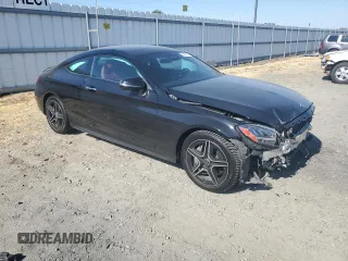 2023 Mercedes-Benz C 300 with VIN W1KWJ8DB8PG126048, listed as a Copart auction lot 60347215 with 46,304 mi miles and Salvage title. Bid and sale history available at DreamBid. Image 4.