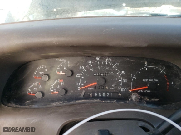 2000 Ford Super Duty F-250 XL with VIN 1FTNW21F8YEE43465, listed as a Copart auction lot 84910044 with 431,487 mi miles and Salvage Title. Bid and sale history available at carsss.com. Image 9.
